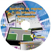 Pacote com 10 CD-ROM de Jogos para Trânsito
