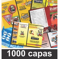Pacote de 1000 capas e contracapas para personalização (R$ 0,65 cada capa)